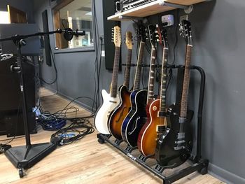 Some of the studio's guitars.
