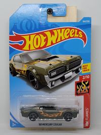 Diecast Car Hot Wheels 2017 HW Flames ‘68 Mercury Cougar Green