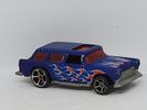 Mattel 1969 Hot Wheels '57 Chevy Nomad Made in Malaysia blue with flames vintage