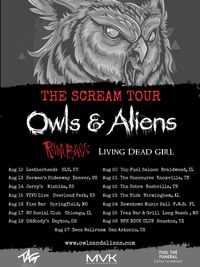 THE SCREAM TOUR - OWLS & ALIENS supporting RAVEN BLACK with INTENT OF REASON