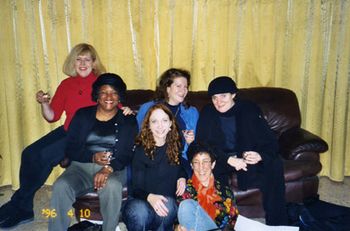 Linda Presgrave, Dotti Anita Taylor, Judi Silvano, Carol Sudhalter, Melissa Slocum: Frascati, Italy, post-concert, 2003
