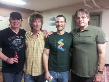 Aaron Atkinson meets the band backstage after his 8 hour drive from Canada to catch the Valparaiso show
