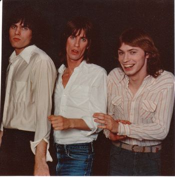 Outtake photo from the 1978 photoshoot for the album cover for the PVC re-issue of Black Vinyl Shoes.
