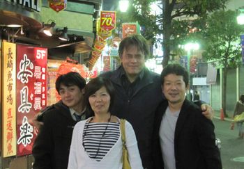 Gary on the streets of Shinjuku with our friends.
