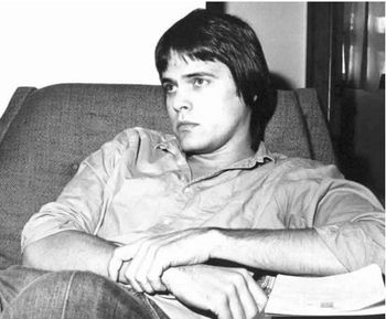 Gary ponders during a band meeting in 1980.
