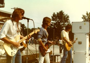 Playing an outside gig in Wisconsin during the summer of 1977.
