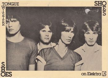 The front of the 10/16/80 postcard announcing the completion of the Tongue Twister album and it's belated release date of Jan. 2 1981.
