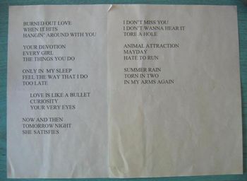 Set list from the 2003 IPO show at Abbey Pub, sent in by Kara Springer.
