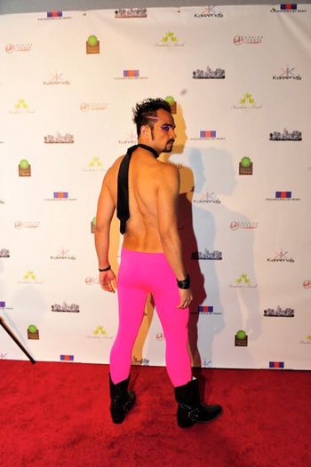 Sidow Sobrino poses for the paparazzi during a red carpet event in Hollywood
