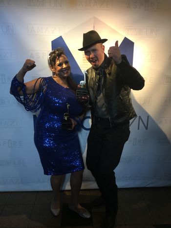 Tosha Owens and myself after our album Wrong Side of Right won a Detroit Music Award 2019!
