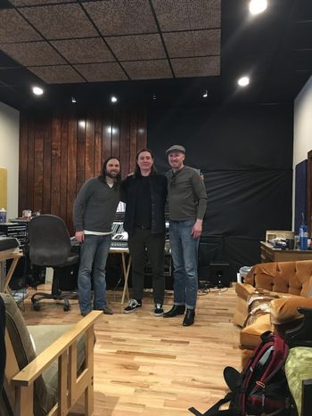 Here I'm with Mixing Engineer Adam Cox, Producer and Drummer Max Bauhof after finishing the mixing for Soul and Courage
