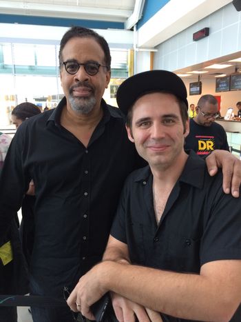 Hanging at the airport with Stanley Clarke and James Simonson in Curacao.
