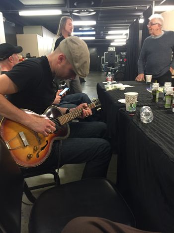 Playing John Mayall's guitar backstage.  What an honor!
