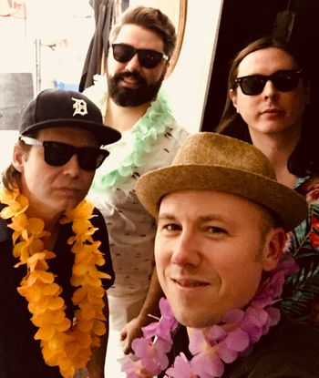 Surfs up! Time for a Luau!  The was at a surf music gig of mine.  Lucas and the Kick Outs with James Simonson, Max Bauhof, and Matt Callaway
