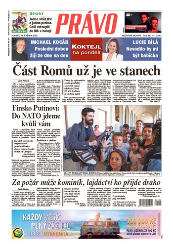 Front Page of Pravo (Czech Republic National Paper)
