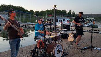 Rockin' the dock - Fun with the trio at Latitude 41 at Saylorville Lake in May, 2016
