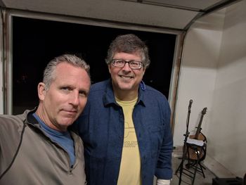 Ryan & Aceto rock it -- With my great friend Sean Ryan before a private duo show in West Des Moines in October, 2019.
