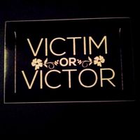 Black & White Victim Or Victor Sticker