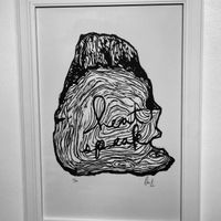 White Framed Woodcut Print 12"x18" (Signed and Numbered)