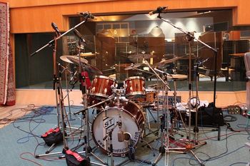 recording at Abbey Road studios
