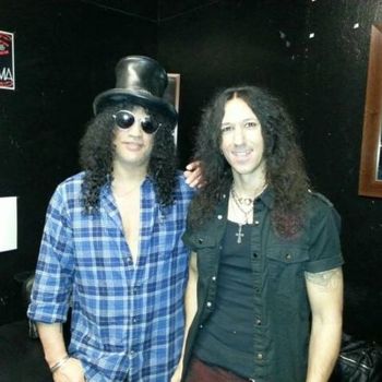 Rob & Slash backstage at the Whisky's 50th Anniversary Show.
