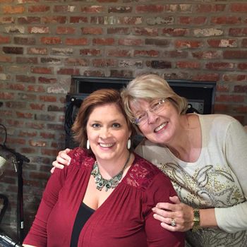 My "mom" aka Gail Showalter and me at the Voice recording session

