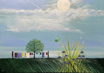 Morning Moon 37in x 53in $2100 SOLD
