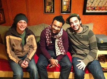 Me,Shaggy, and Joel Gonzalez (trumpet) in Shaggy's studio. 1/28/11

