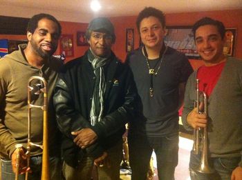 In the studio with Sly Dunbar and horn section at Shaggy's studio 3/5/13
