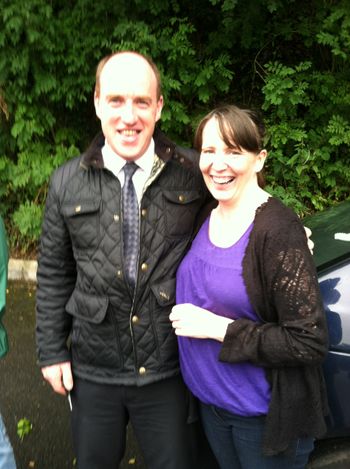 Owen and his lovely bride in their hometown Lisnaskea.
