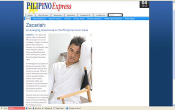 PILIPINO EXPRESS MAGAZINE WEBSITE - Front Page (Online Version) www.pilipino-express.com/showbiz-showbuzz/special-showbiz-news/682-zacariah-feature.html
