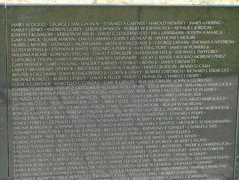 The Wall at the Vietnam War Memorial. The most divisive war in our nation's history. The war of my generation. We can never say, "Thank You" enough to our Vietnam veterans who were so unappreciated at the time.
