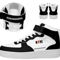 HOPZ - High Top Black & White Strapped Sneakers 