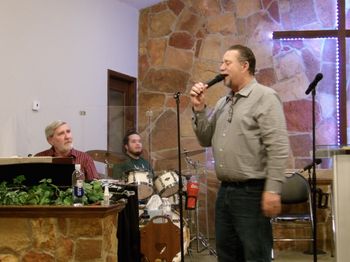 Pastor was singing during the offering.
