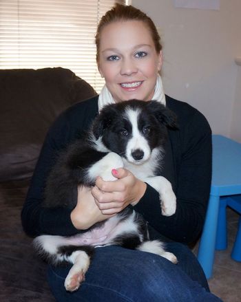 Emily from Perth WA with her new puppy, Macy.
