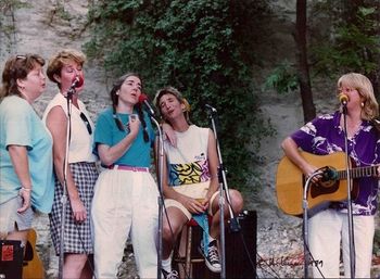 Nancy Scott with T Sissies and friends at Chances in Austin 1982
