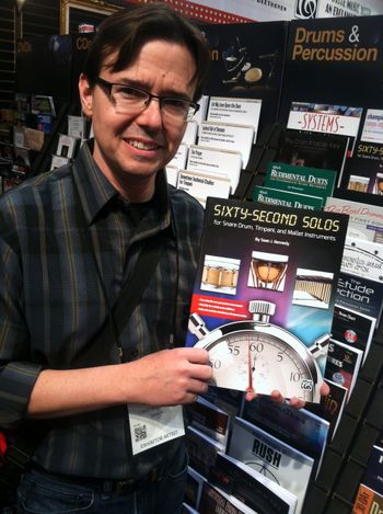 My book "Sixty Second Solos" at the Alfred Music booth NAMM 2015
