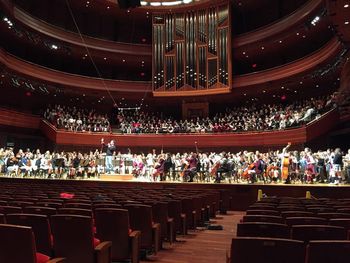 SJK conducting, "Concert of Excellence" rehearsal, 4/16/18 Verizon Hall, Philadelphia, PA, world premier of SJK's "LUX CONTRITUM"
