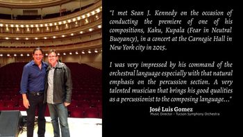 2015, Carnegie Hall, pre-concert with maestro Jose Luis Gomez
