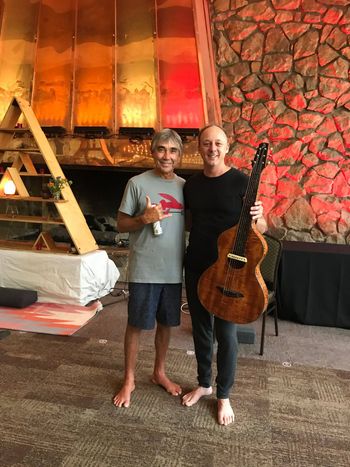 I accompanied surf legend and yogi Gerry Lopez at Wanderlust. Surfing, music and yoga all in one. Amazing.
