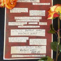 Collaged Handwritten Lyric Sheet Print for Brutally Honest -numbered and signed
