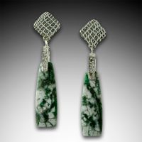 Stirup Earrings with Variscite