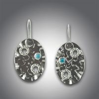 Sterling Silver Earrings with Sleeping Beauty Turquoise