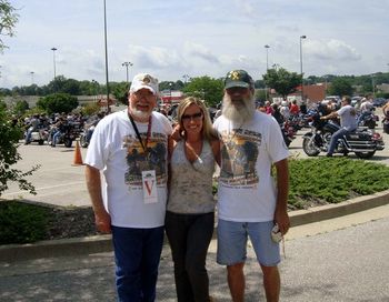 With Keith Maupin and Uncle Doug after singing the National Anthem for the Yellow Ribbon Support Centers Annual Motorcycle Ride!
