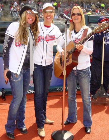 Gettin' ready to sing the Anthem at Opening Day Cleveland Indians!
