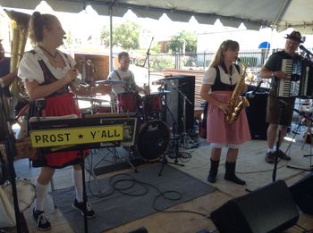 Katerina performing Csardas on her Saxophone at Oktoberfest Galveston
