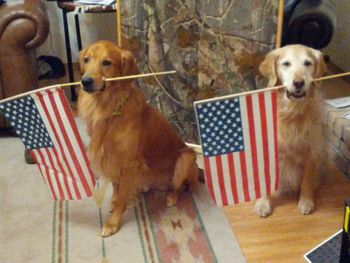 July 4th - Tate on the right and bro Red on the left!
