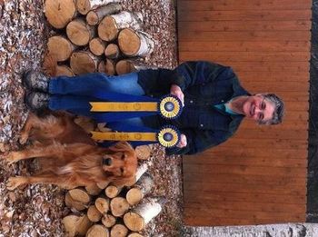 Risky's debut in obedience 10-27 & 10-28-12 and they bring home 2 HIT(s). What a debut!
