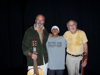 Baby Jay backstage after his performance with Peter Yarrow and Paul from the legendary folk group Peter, Paul & Mary!
