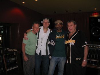 Some very funky guys...Ed Greene, me, Anthony David and Bob Babbitt
